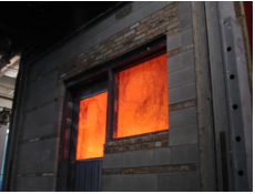 Fire Behind Glass Photo